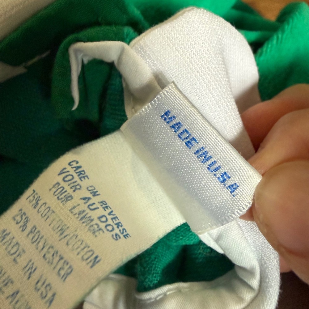 Vintage USA Alexis Baby Velvet Romper Teal Green Teddy Bear Sleeper 3M Peter Pan - Picture 4 of 4